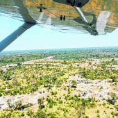 Das Okavangodelta von oben