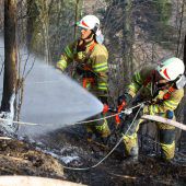Feuerwehr übt Szenario Waldbrand