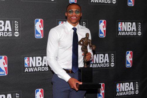 Russell Westbrook bekam in New York den Award.  usa today sports