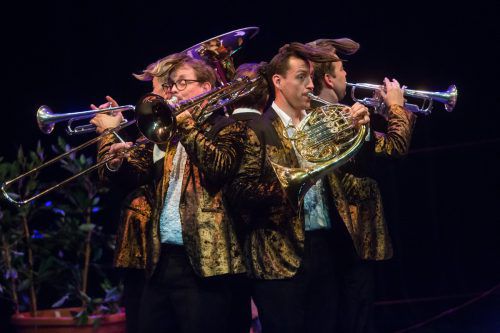 Sonus Brass sind Stefan Dünser, Attila Krako, Trompete, Andreas Schuchter, Horn, Wolfgang Bilgeri, Posaune, Harald Schele, Tuba. VN/Steurer