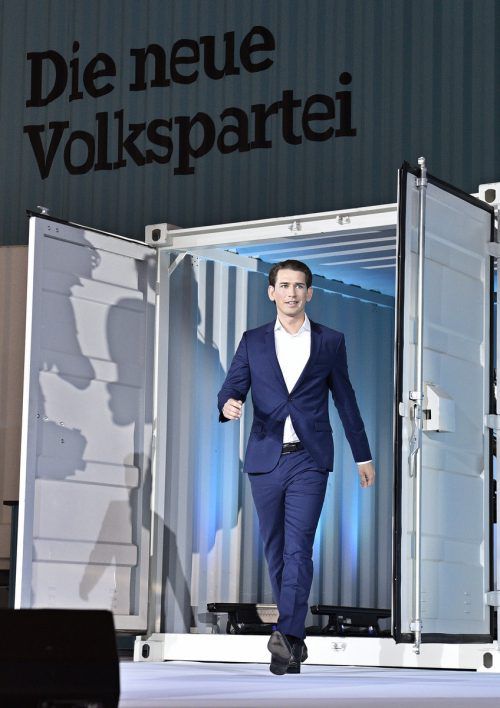 98,7 Prozent für den neuen ÖVP-Obmann Sebastian Kurz. Er will sein Programm im September präsentieren. Foto: APA