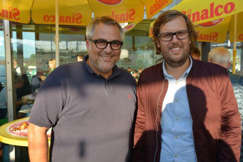 Austria-Vize Christian Ortner (l.) mit Architekt Stephan Grabher.