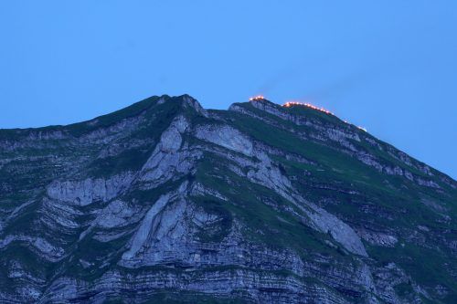 Die Lichterkette war über weite Teile des Bregenzerwaldes zu sehen.