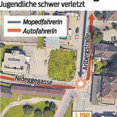 Mädchen mit offenem Bruch im Stich gelassen
