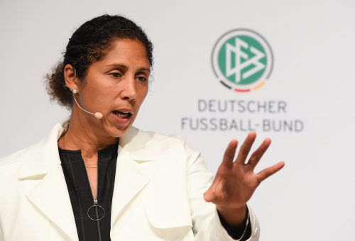Steffi Jones steht als Teamchefin von Deutschland vor ihrer ersten großen Bewährungsprobe. Foto: ap