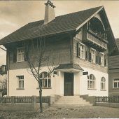 vorarlberg einst und jetzt. Kreuzung Bahnhofstraße/Hauptmann-Frick-Straße