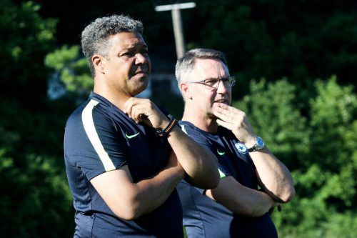 Damir Canadi und Eric Orie, Trainer und Kotrainer von Atromitos Athen, haben von Athen aus den Altachern die Daumen gedrückt.  Foto: privat