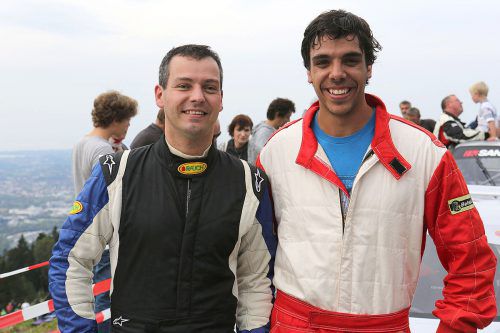Die TracKing-Piloten Christoph Lampert (l.) und Lukas Boric lieferten sich in Gargellen packende Duelle. Foto: Manfred noger