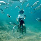 Radausflug unter Wasser
