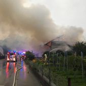 Stall wurde ein Raub der Flammen