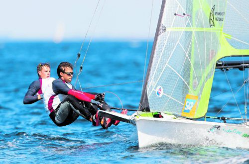 Für Benjamin Bildstein und David Hussl ist bei der EM vor Kiel eine Medaille in Reichweite.  Foto: Pedro Martinez
