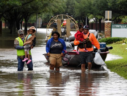 In Texas hat „Harvey“ schon katastrophale Überflutungen ausgelöst. Jetzt hat der Tropensturm Louisiana erreicht. Foto: AFP
