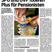 Erhöhung von Pensionen
