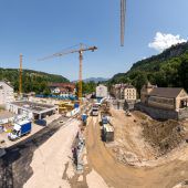 Unter der Schattenburg startet nun der Hochbau
