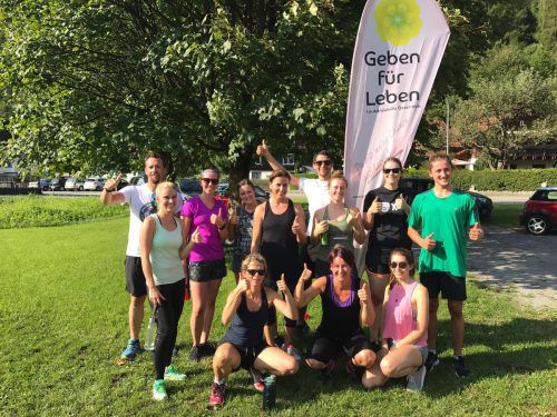 164,50 Euro wurden beim Charity Bootcamp in Bludenz gesammelt. VEREIN