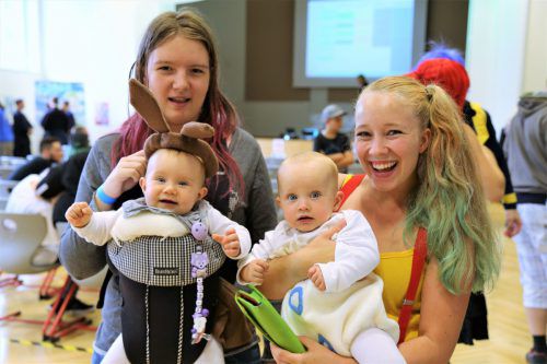 Bonny, Evan, Lily und Ronja ließen sich die Convention nicht entgehen.