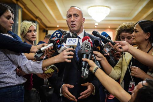 Der frühere Rebellenkommandant Ramush Haradinaj hat drei Monate lang für die Regierungsbildung im Kosovo benötigt. AFP
