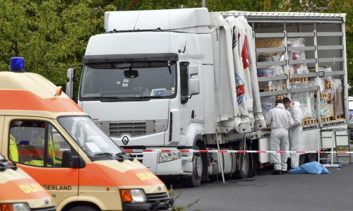 Der Lkw war bereits seit zwei Tagen unterwegs, bevor er gestoppt wurde. AP