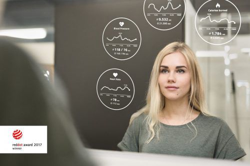 Der „Smart Mirror U” präsentiert personalisierte aktuelle Informationen. FHV
