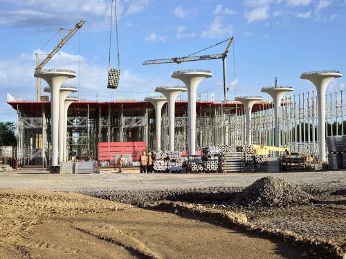 Die Bauarbeiten an der Raststation in Hörbranz haben nach jahrelanger Diskussion bereits begonnen.  rhomberg