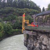 Brückenkontrolle in der Kapfschlucht