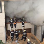 Flammen im Heizwerk in Gaschurn