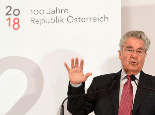 Fischer organisiert die Feierlichkeiten zum 100-jährigen Republiksjubiläum. APA