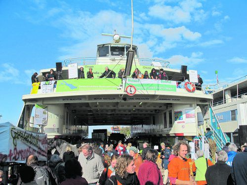 Gemeinsame Rundfahrt auf der Arche Bodensee. IBK