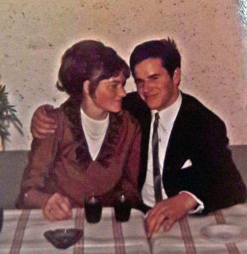 Karl und Linde Schmid im Glashaus am Rohrspitz anlässlich der standesamtlichen Hochzeit.