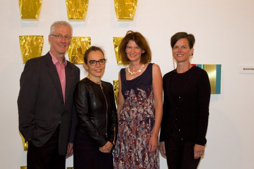 Kunstsammler Erhard Witzel, Künstlerin Alessandra Beltrame, Kuratorin Ute Denkenberger sowie Galeristin Uta Belina Waeger (v. l.). FRANC