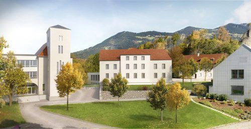 Nach der Generalsanierung soll das Jagdberg-Areal in Schlins ab 2019 in neuem Glanz erstrahlen.  J. Kaufmann