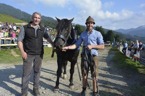 Patrick Thurnher und Jürgen Fußenegger ernteten Applaus mit ihrem Noriker..