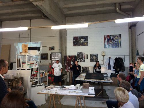 Stefan Finžgar und Clemens Walser luden am Wochenende zur offiziellen Eröffnung ihres Ateliers in Meiningen. MUL