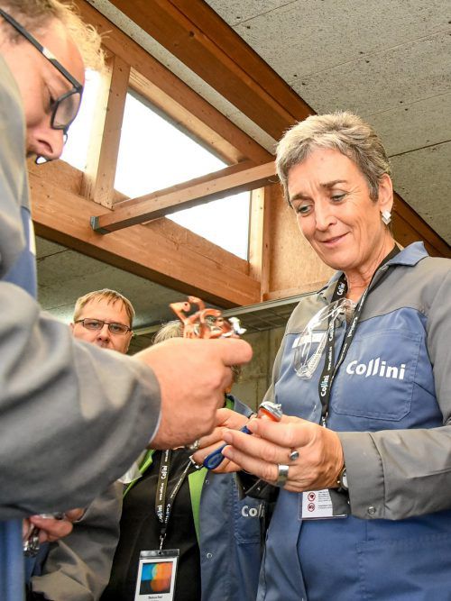 Ulrike Lunacek auf Stippvisite. VN/Lerch