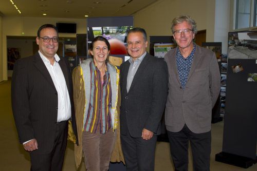 Unterwegs in Sachen Demenz: René Dalpra (l.), Daniela Egger, Norbert Schnetzer und Albert Lingg.  FRANC