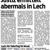 Ermittlungsverfahren gegen Lecher Bürgermeister läuft weiter