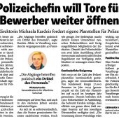„Personalengpässe bei Polizei mit allen Mitteln verhindern“