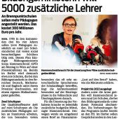 Mehr Lehrer für Volksschulen