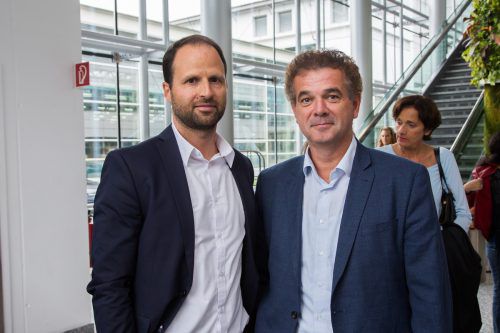 Der bisherige Direktorstellvertreter Christoph Jenny (r.) wird neuer Wirtschaftskammer-chef, Marco Tittler sein Stellvertreter.  VN/Steurer