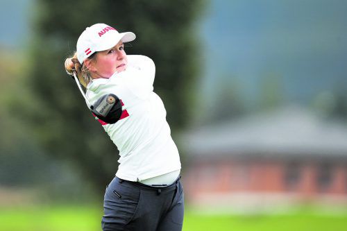 Beim Matchplay-Golf am Stockerl: Janika Rüttimann.  gepa
