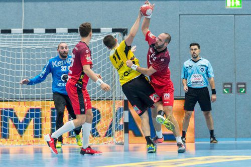 Bregenz will sich gegen Bruck für die 22:32-Niederlage im Derby rehabilitieren und die Harder ihren Erfolgslauf in Krems fortsetzen.  VN/Stiplovsek