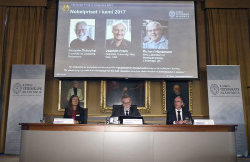 Das Forschertrio Frank, Dubochet und Henderson teilt sich den Chemie-Nobelpreis.