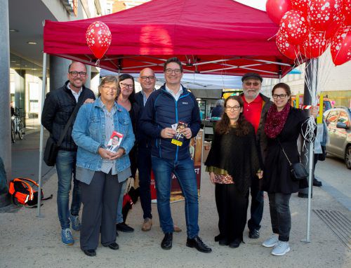 Die SPÖ mit Spitzenkandidat Einwallner ging in Bregenz auf Stimmenfang.