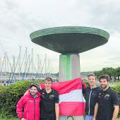 Die Flagge gehisst