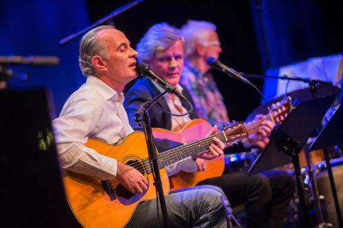 Fleisch & Fleisch bei ihrem Auftritt bei der „Ma hilft“-Gala 2015. Sie musizieren und unterhalten. VN/Steurer