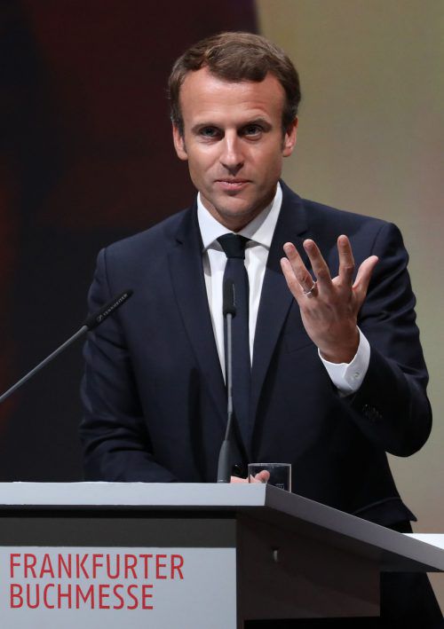 Frankreichs Präsident Macron zeigte sich über den Kompromiss erfreut. AFP