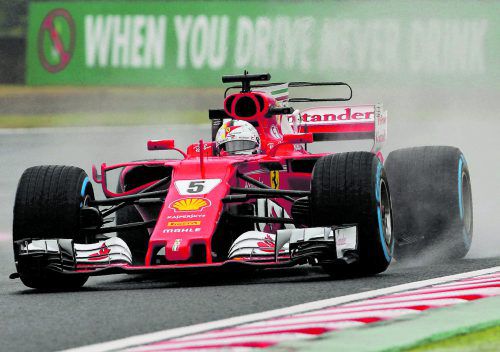 Sebastian Vettel fand sich im Regen von Suzuka am besten zurecht. Das Wetter könnte beim Japan-Grand-Prix zum Spielverderber werden.