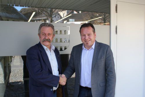 Alvin Müller (l.) und Harald Witwer arbeiten zusammen.  VN/Schwald