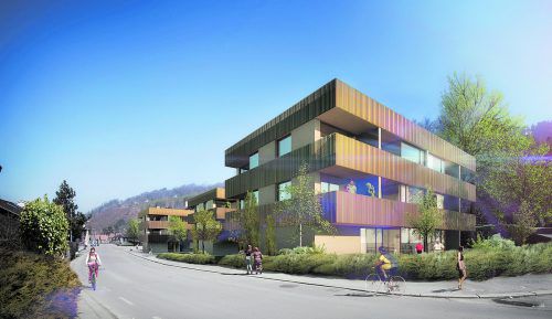 Bis 2019 entstehen in Dornbirn neben Wohnraum auch attraktive Gewerbeflächen. 