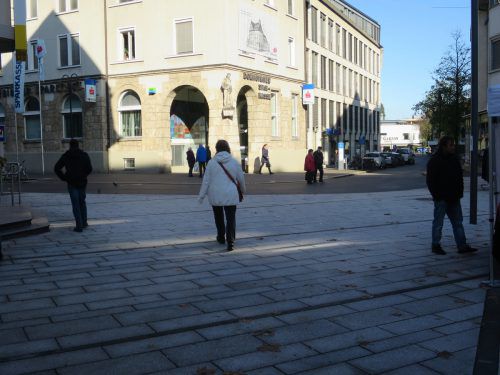 Der neue Sparkassenplatz im Zentrum von Dornbirn.  ha